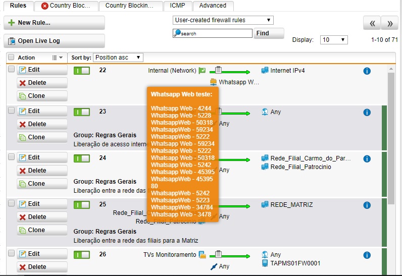 Problema com Whatsapp web Sophos UTM 9 Web Protection Web Filtering