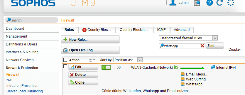 Problema com Whatsapp web Sophos UTM 9 Web Protection Web Filtering