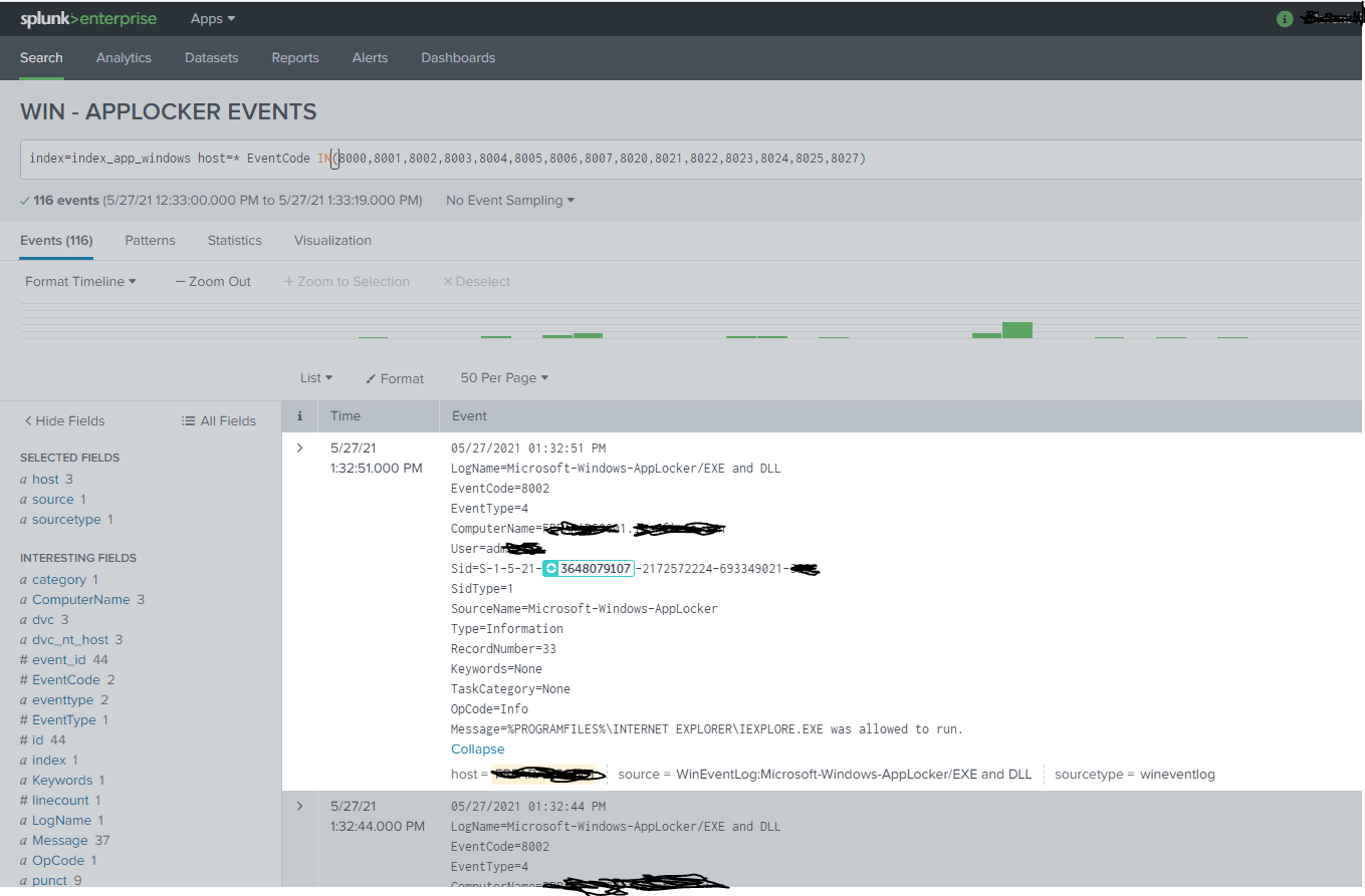 Universal Forwarder and AppLocker Events XML Splunk Community