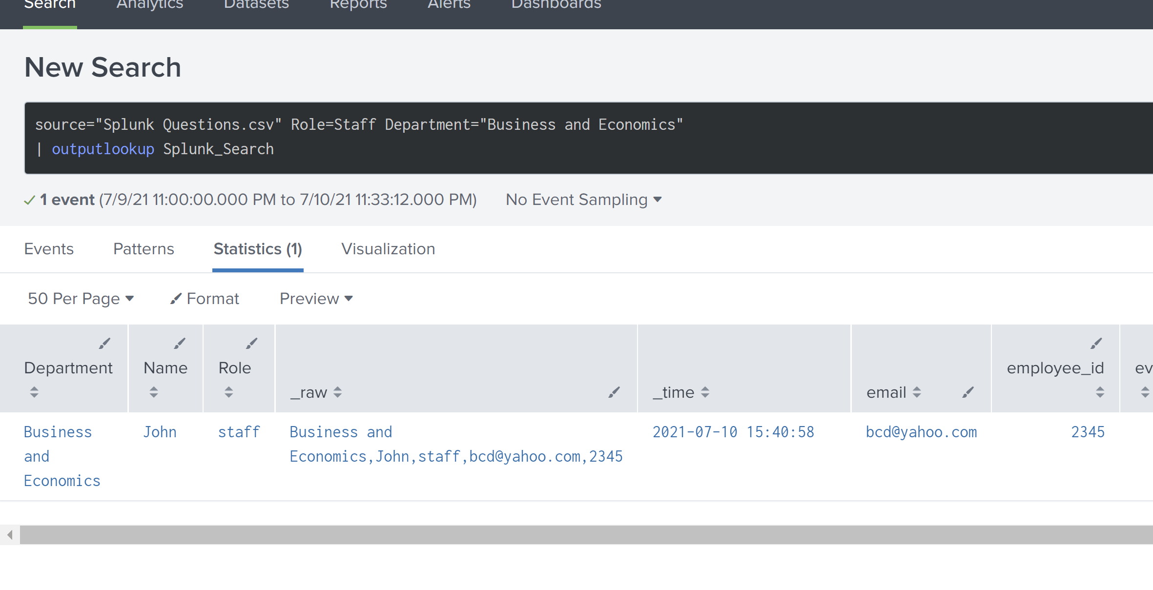 Solved kv store search, send alert and also store the the... Splunk