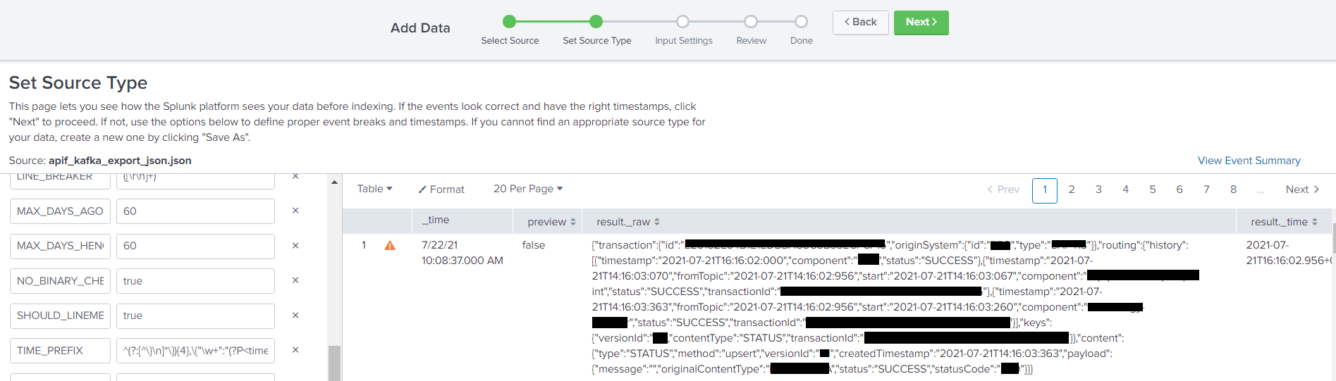 Solved timestamp extraction from json Splunk Community
