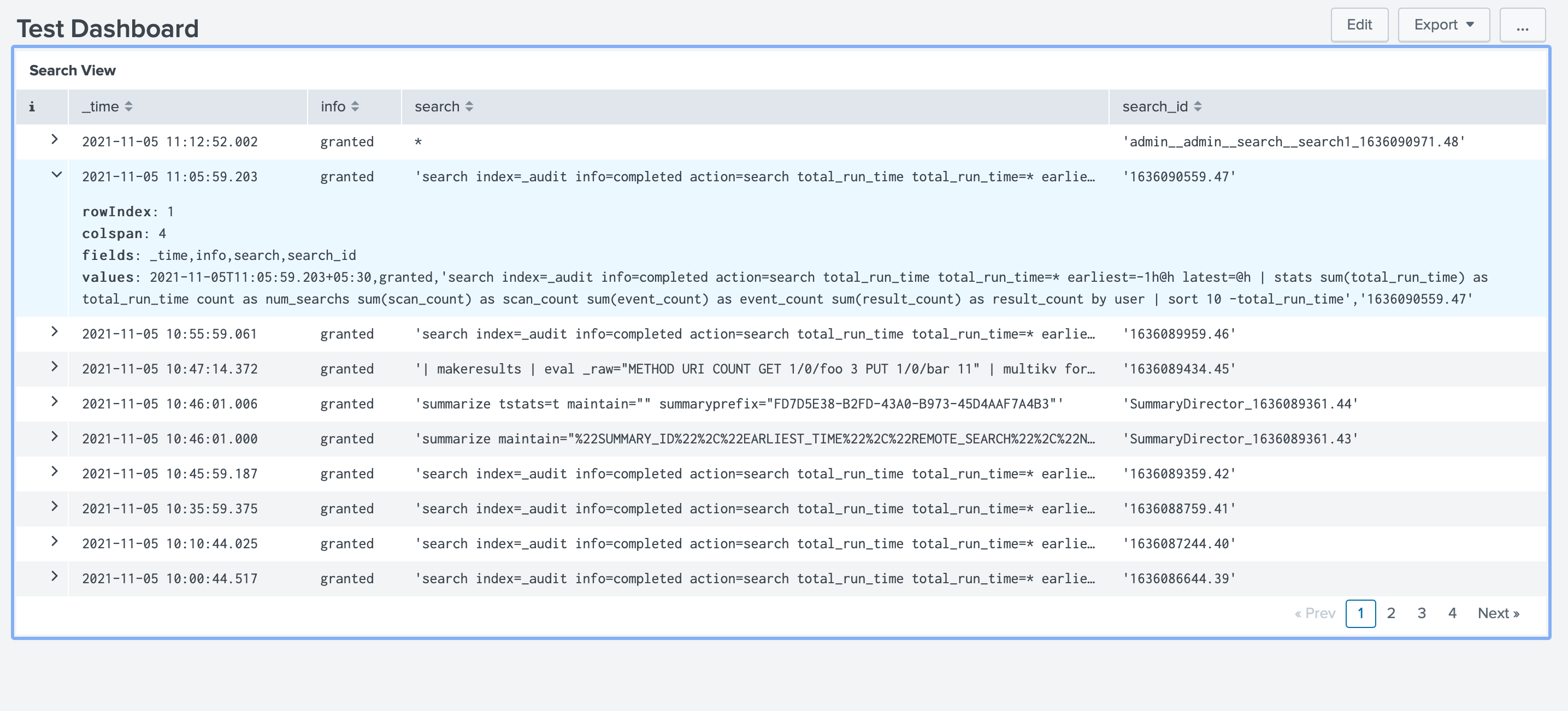 Expand table raw using custom row expansion Splunk Community