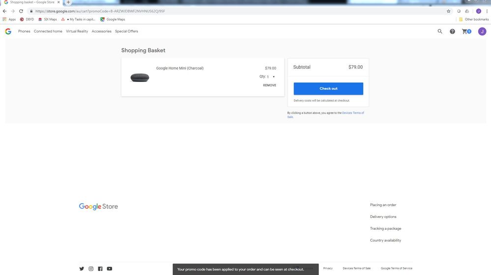 Solved Re Google Home Mini is not applying the promo cod... The