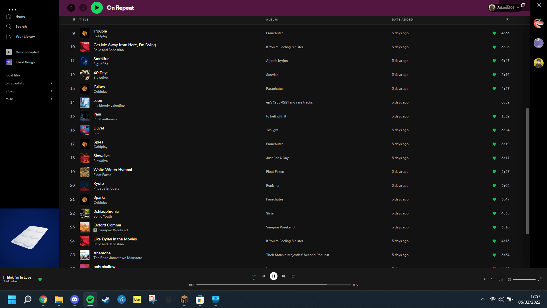 Solved Spotify desktop app not filling screen / small gap... The