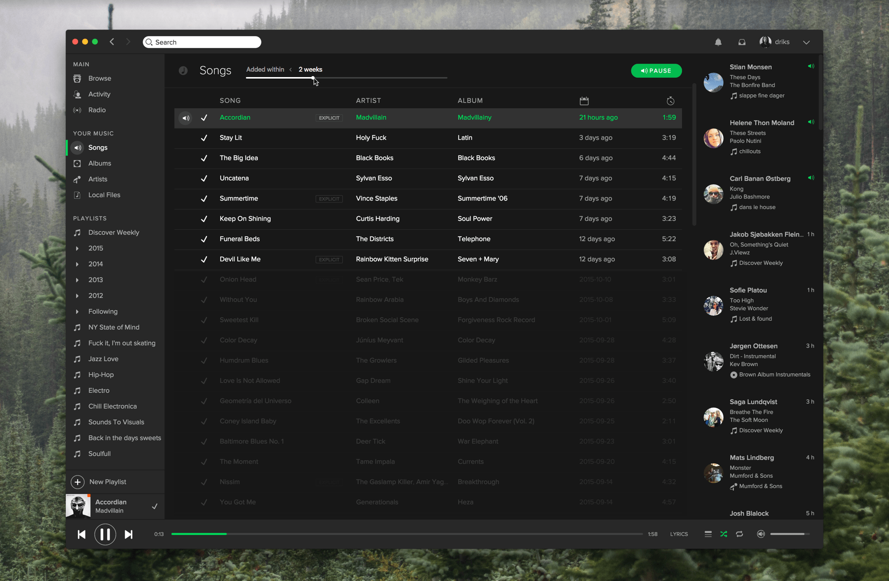 [Desktop][Playlists] "Recently Added Mode" Play s
