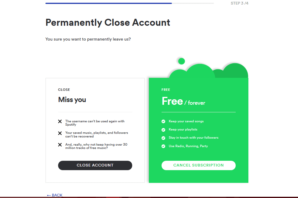 How can I delete my free account? The Spotify Community