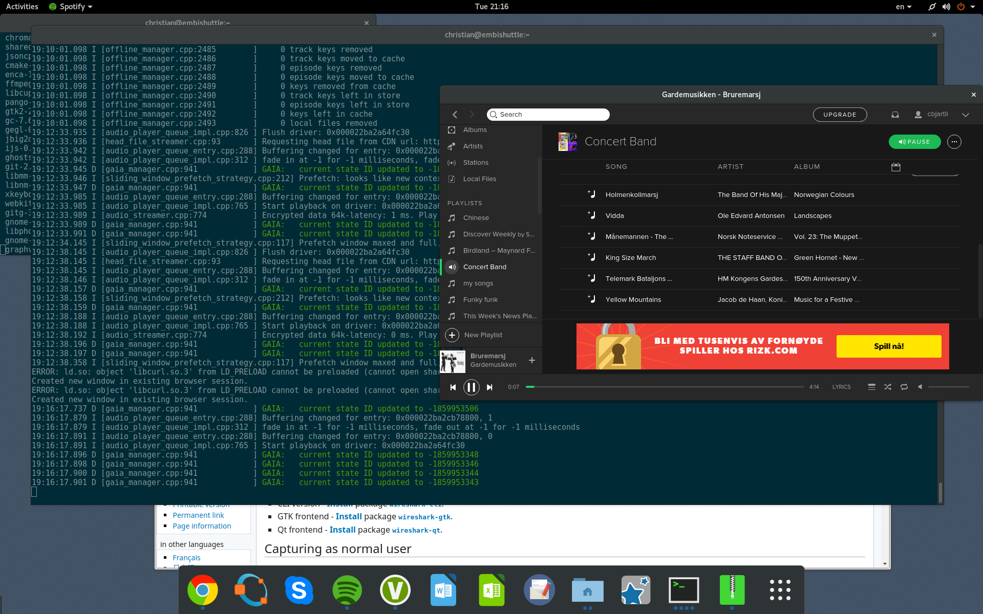 Spotify Free (ads) causes browser to launch on malware