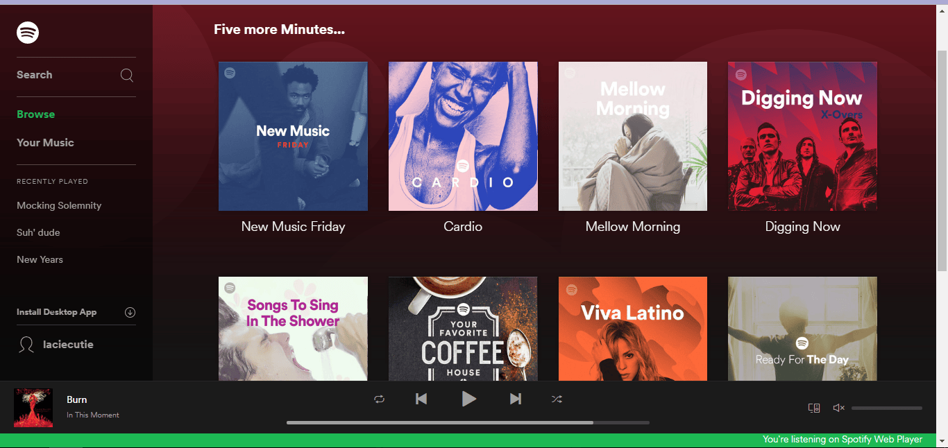 [Web Player][Browse] Bring back the old web player The