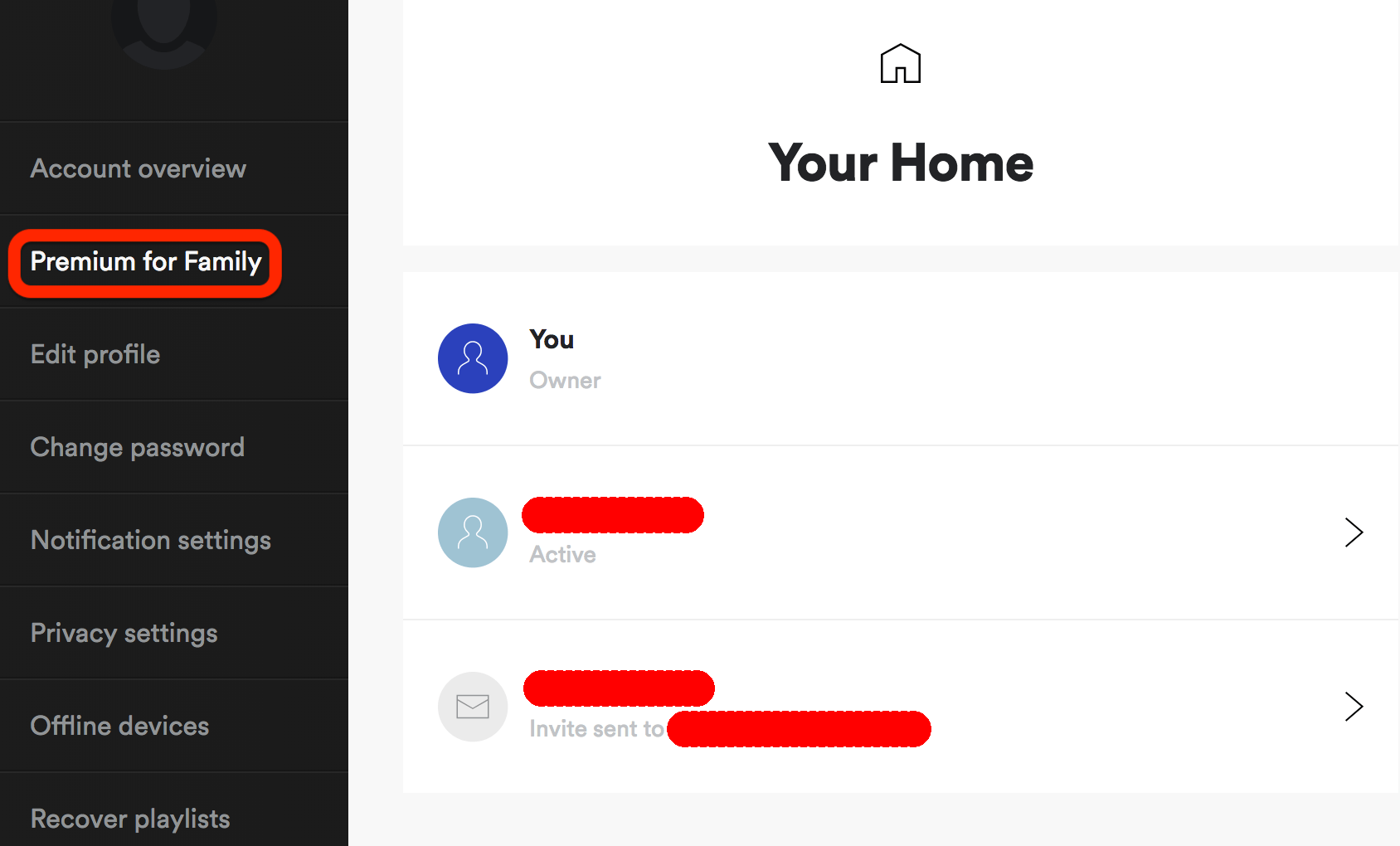 Premium Family Account but only one user can play The Spotify