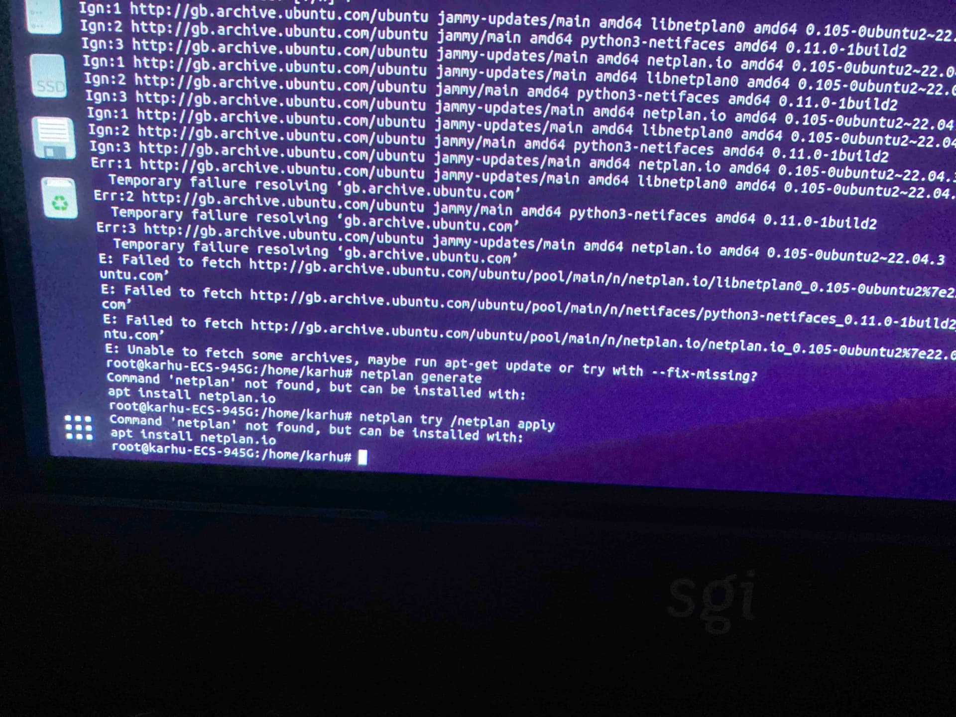 Networkmanager service missing along with GUI Ubuntu 22.04 UNIX for