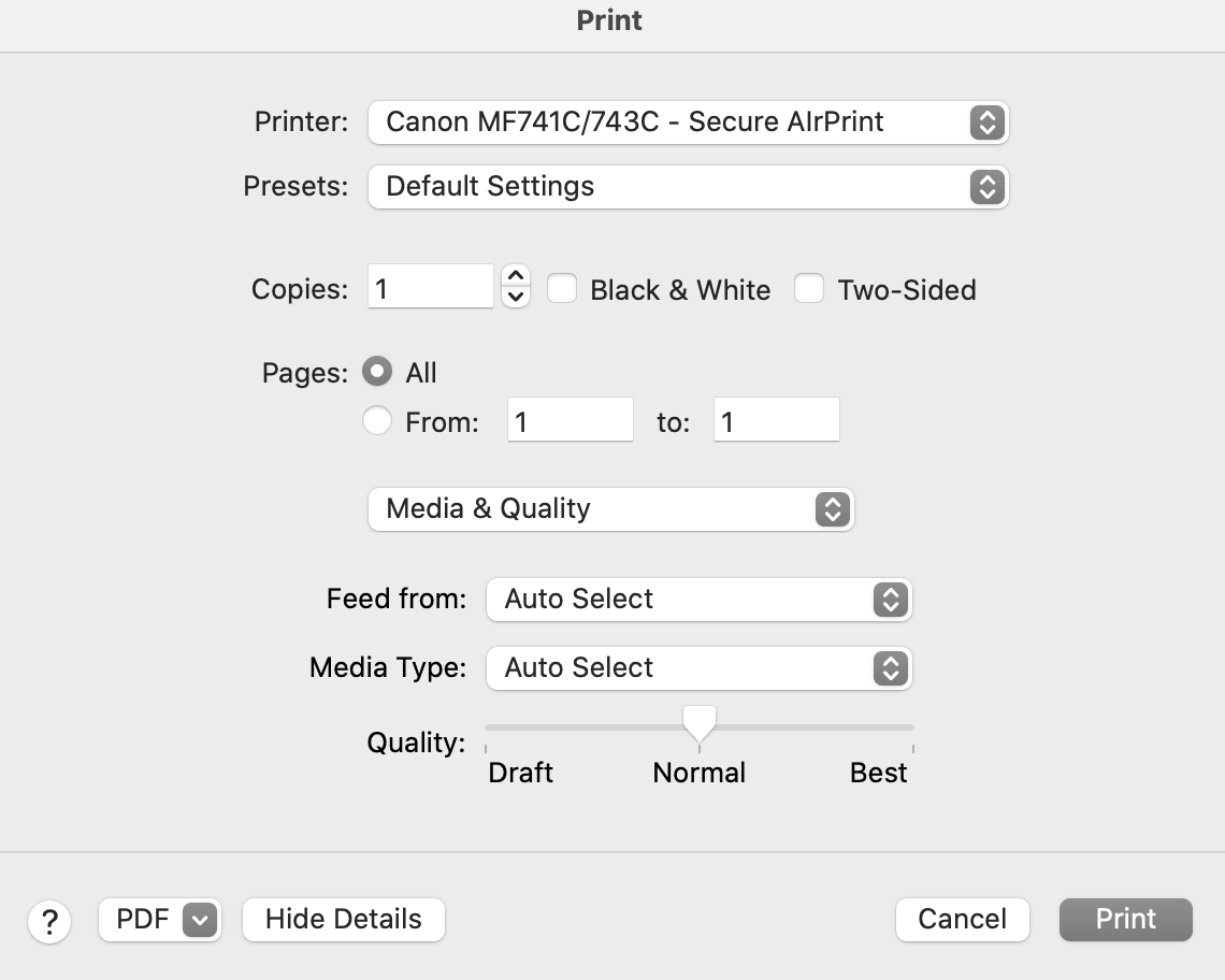 Canon MF743CDW - "Best Print Quality Setting" - Canon Community