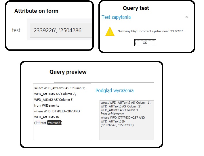 Why SQL query is changing single quote to double quote?