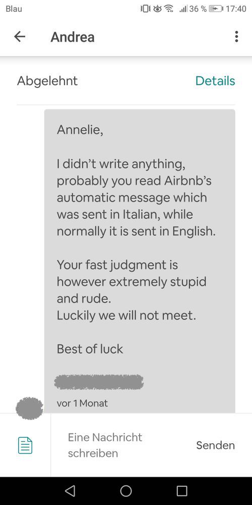 Die erste gefühlt unfaire Bewertung Ein Erfahrun... Airbnb Community