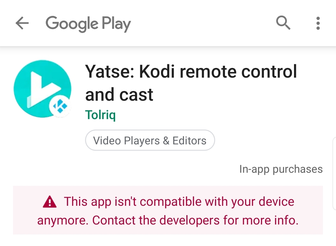 Google Play Store, your device is not compatible with this version