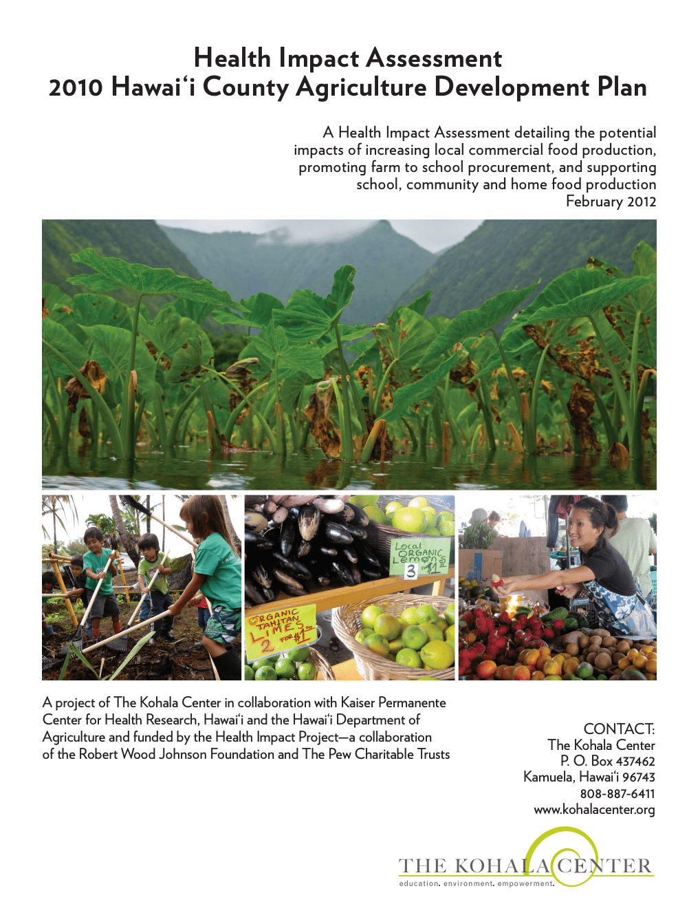 Health Impact Assessment 2010 Hawai‘i County Agriculture Development