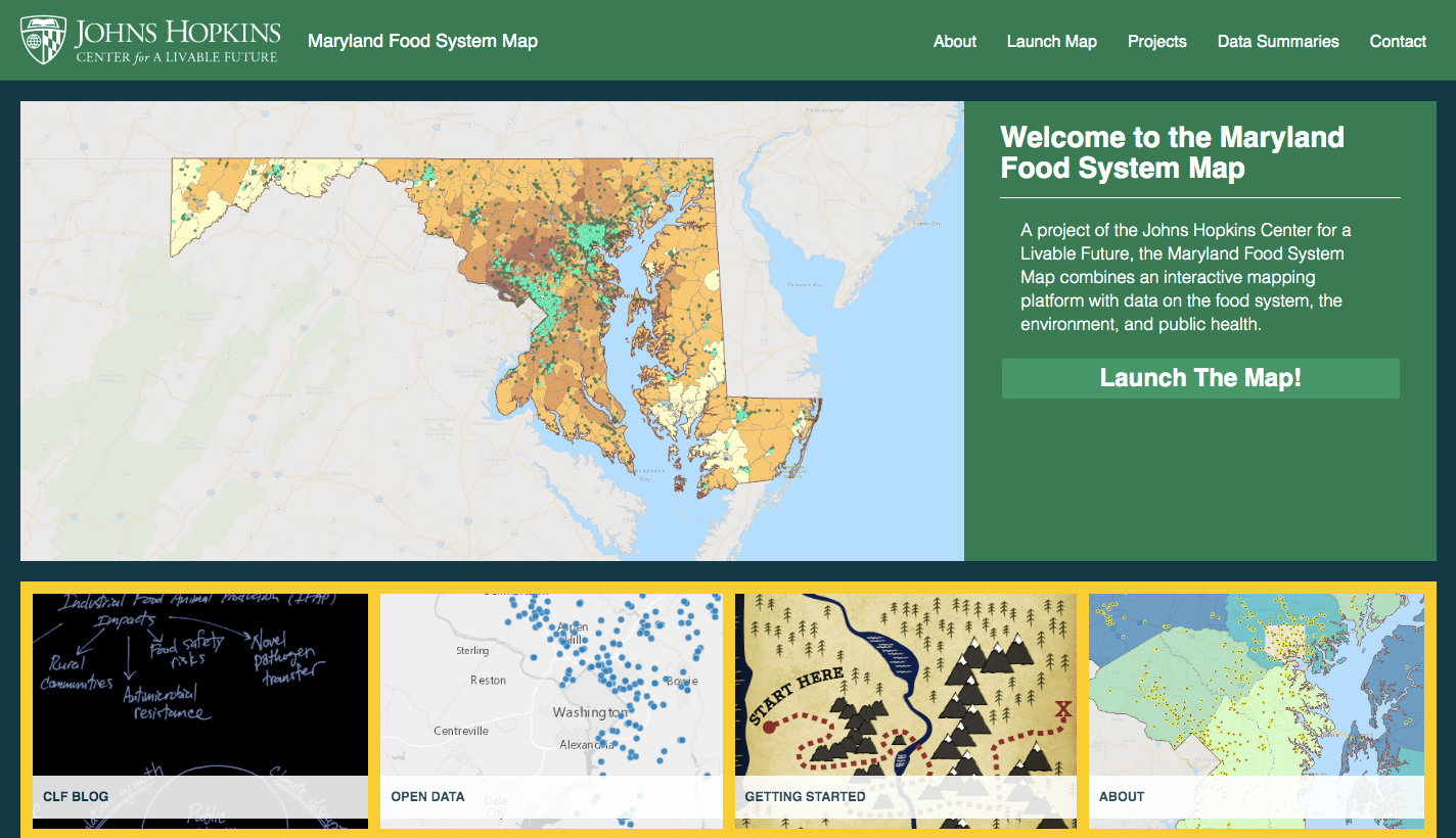 Maryland Food Systems Map Community Commons