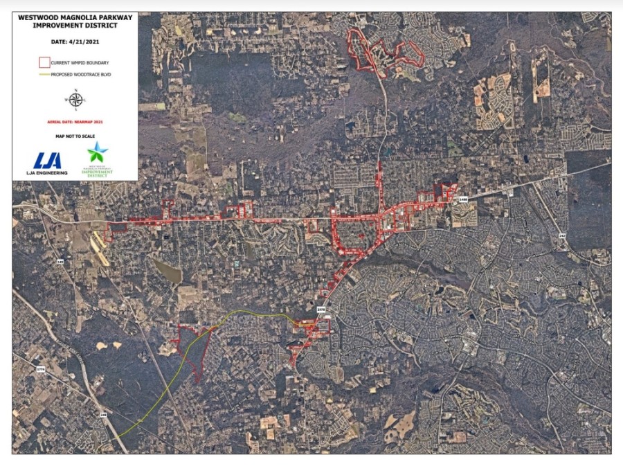 Proposed Woodtrace Boulevard extension to connect Hwy. 249 and FM 2978