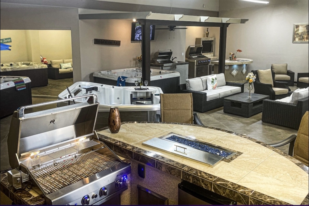 Wholesale Patio Design Store features hot tubs, outdoor furniture
