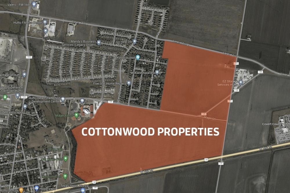 Hutto working to recruit businesses for 250acre Cottonwood Properties