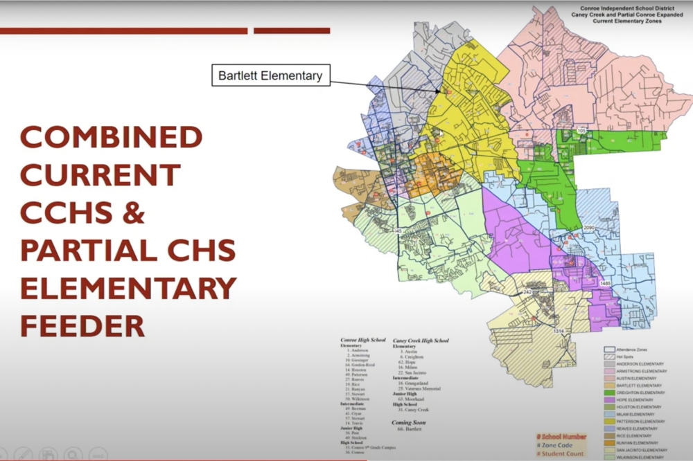 Conroe ISD begins examining attendance zones for new Bartlett