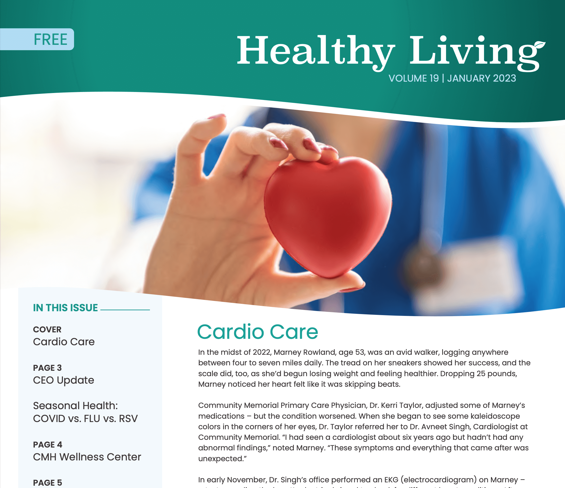 Healthy Living Newsletter January 2023 Community Memorial
