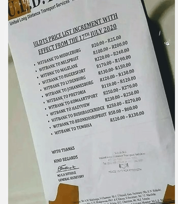 Taxi fare increases.