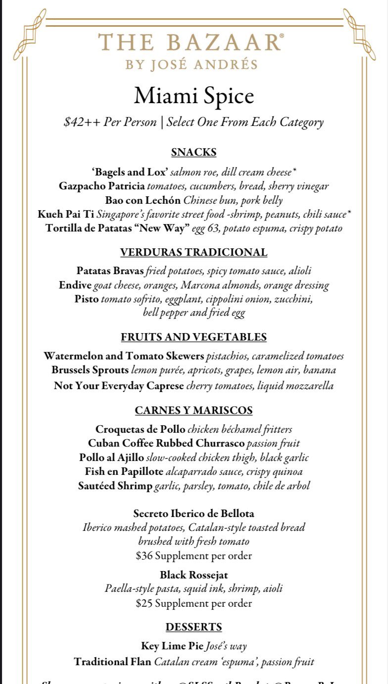 Head to the SLS for Miami Spice South Miami