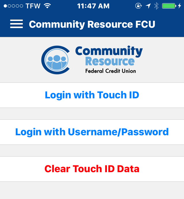 mobile log in Community Resource Federal Credit Union