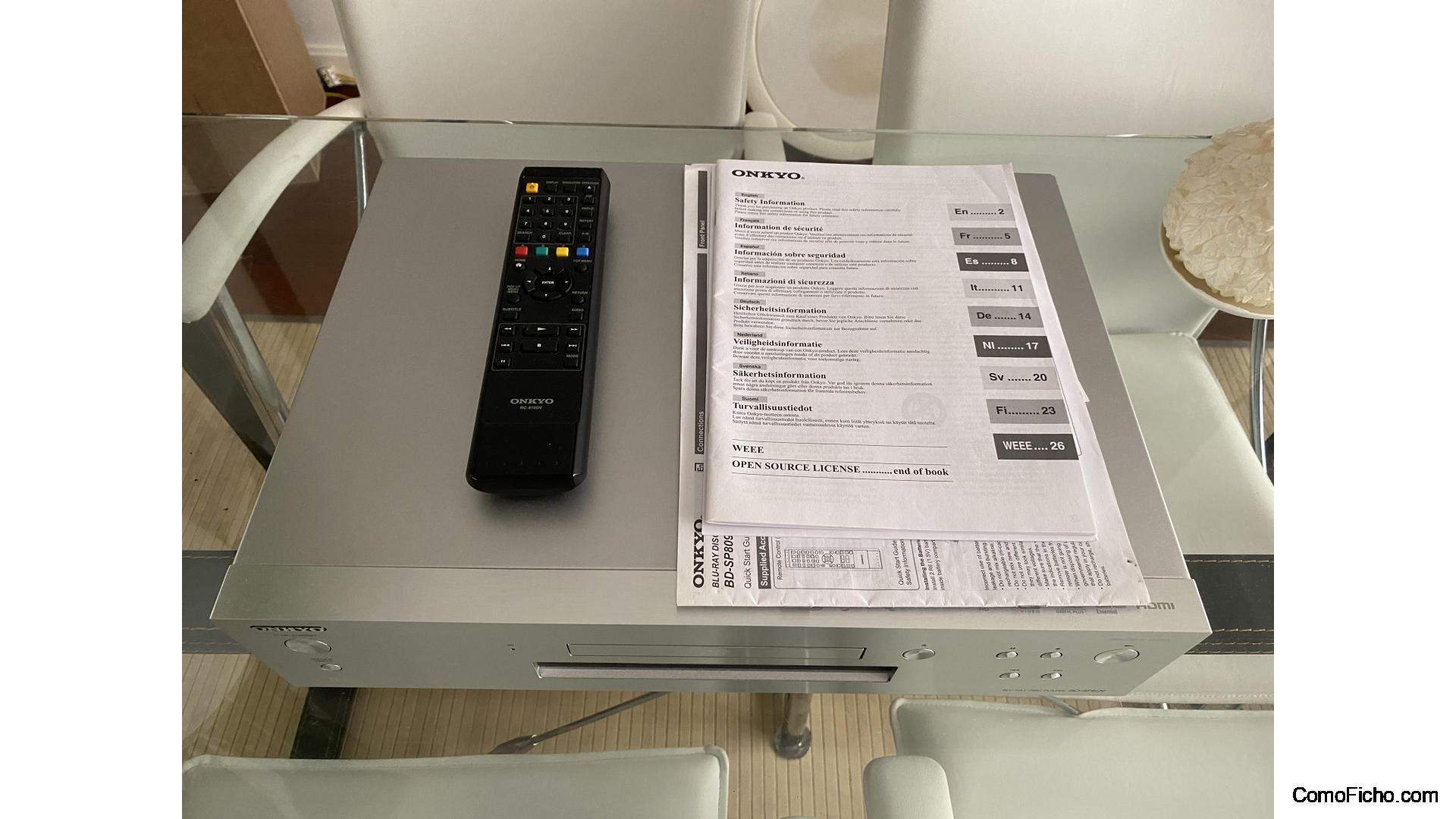 BLU RAY ONKYO BDSP809 Home Cinema Zaragoza España