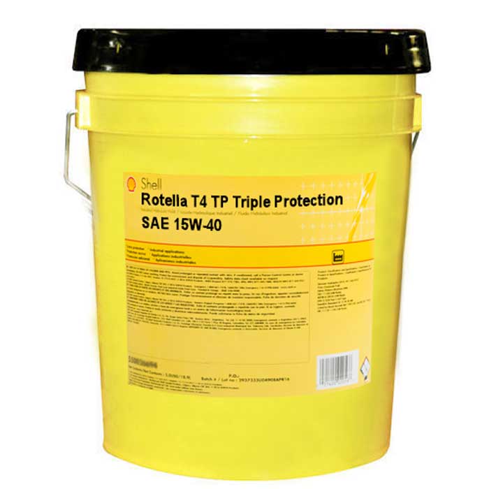 SHELL Rotella T4 Triple Protection SAE 15W-40 - 5 Gallon Pail - Como