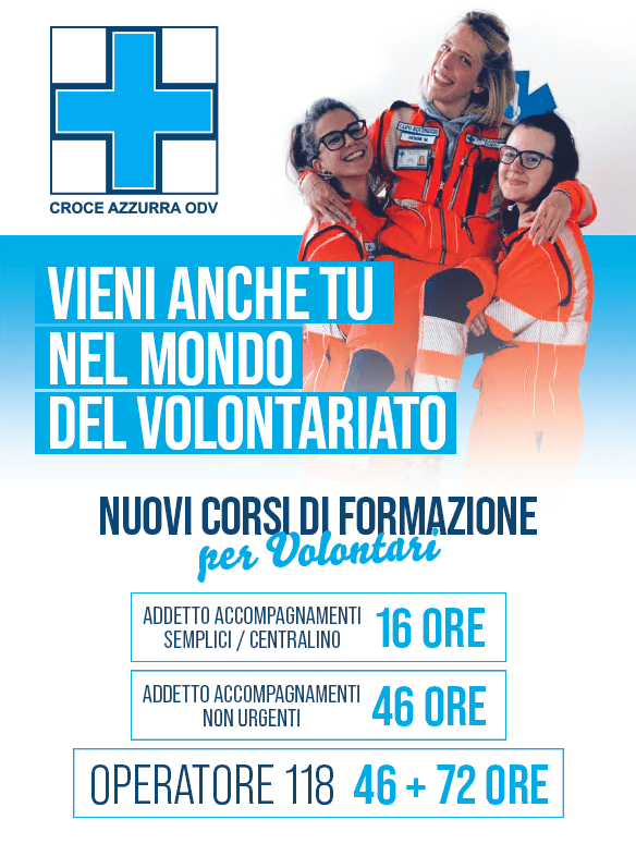 La Croce Azzurra cerca soccorritori volontari appuntamento stasera in