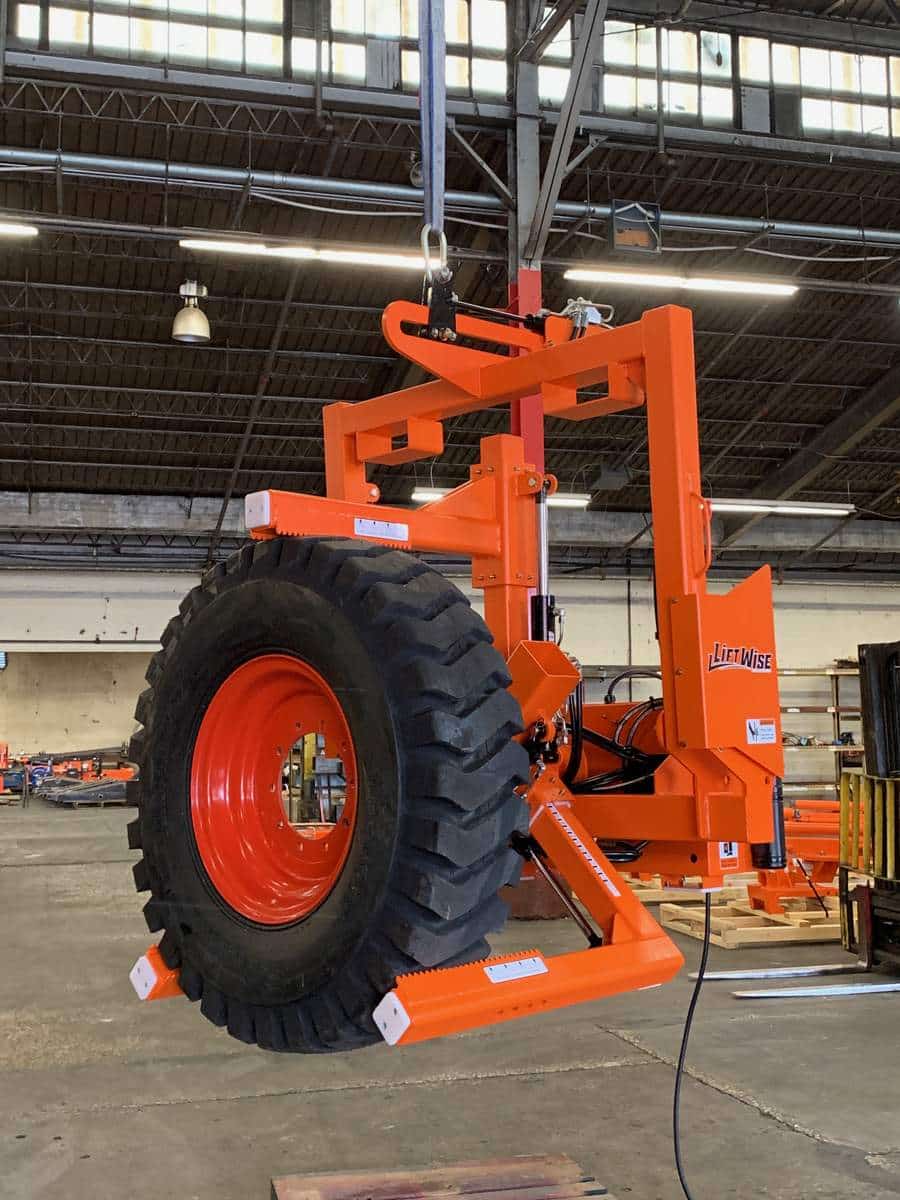 Get a Load of this LiftWise HTH1400 Hanging Tire Handler Compact