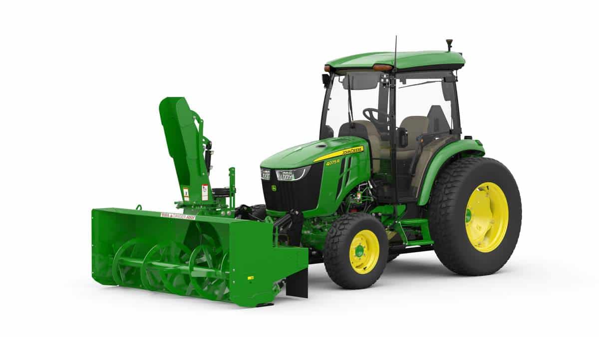 John Deere's New Frontier SB12F Series FrontMount Tractor Snowblowers