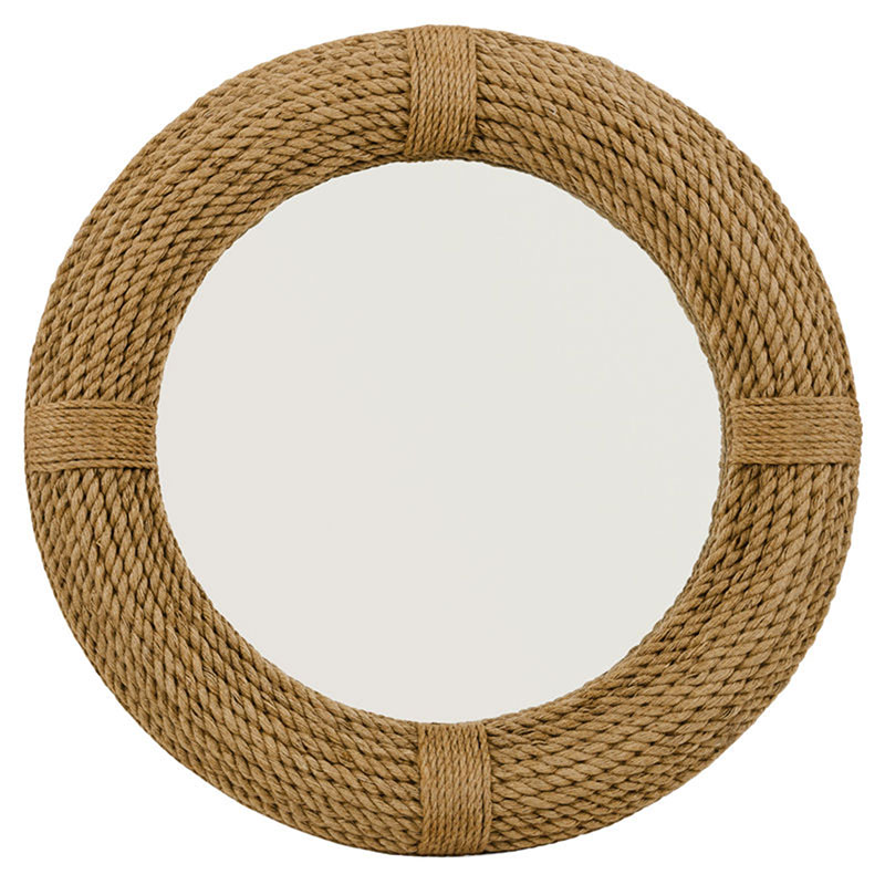 Natural Jute Rope Wrapped Nautical Mirror The Company Store