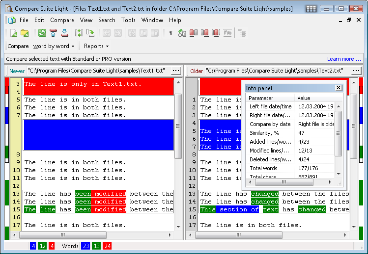 Compare Suite Light Freeware Compare Tool