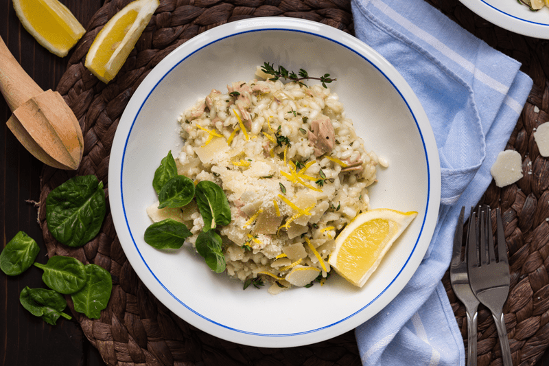 Lemon risotto with tuna fish Compass