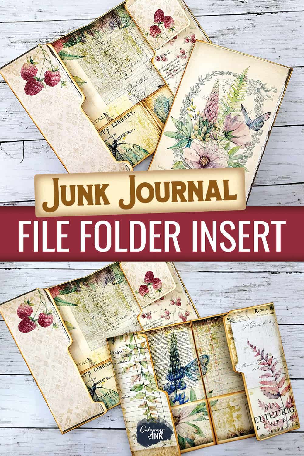 File Folder Journal Insert Complete Tutorial Compass and Ink
