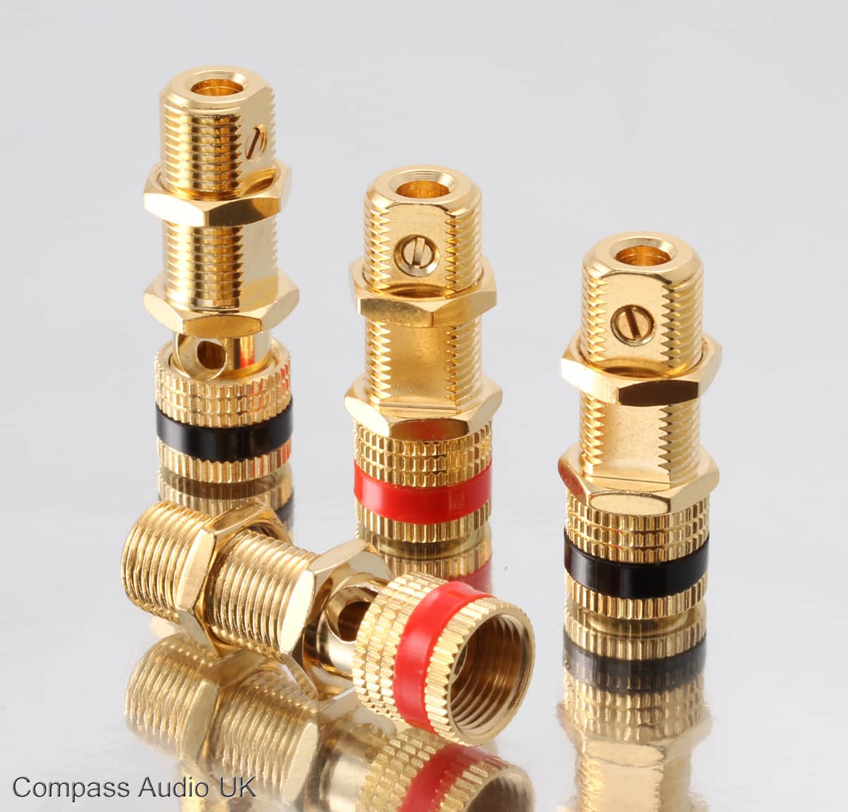 BINDING POSTS Screw Type 4mm Panel Speaker Chassis Sockets Compass Audio