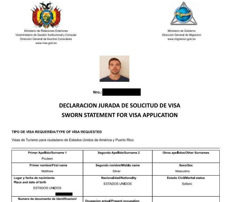 Getting a Bolivian Visa for US Citizens List of Requirements
