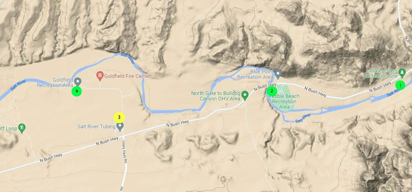 Salt River Tubing Map Arizona at Gerard Jackson blog