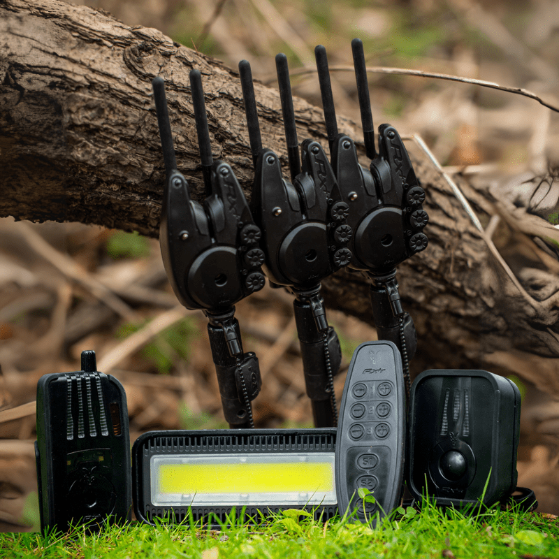 Fox RX+ 3 Rod Bite Alarm Set with Security System