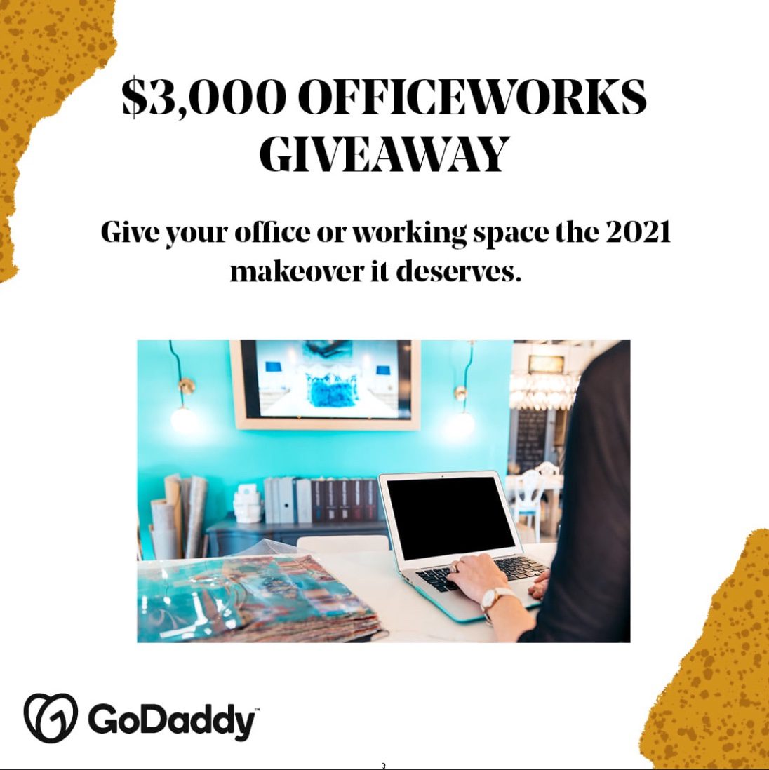 Godaddy Competition Win a 3,000 Officeworks voucher