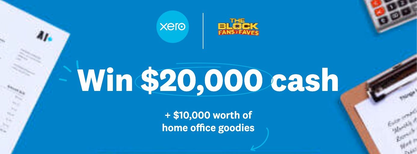 The Block Xero Competition 2021 Win 20,000 cash + 10,000 in gift