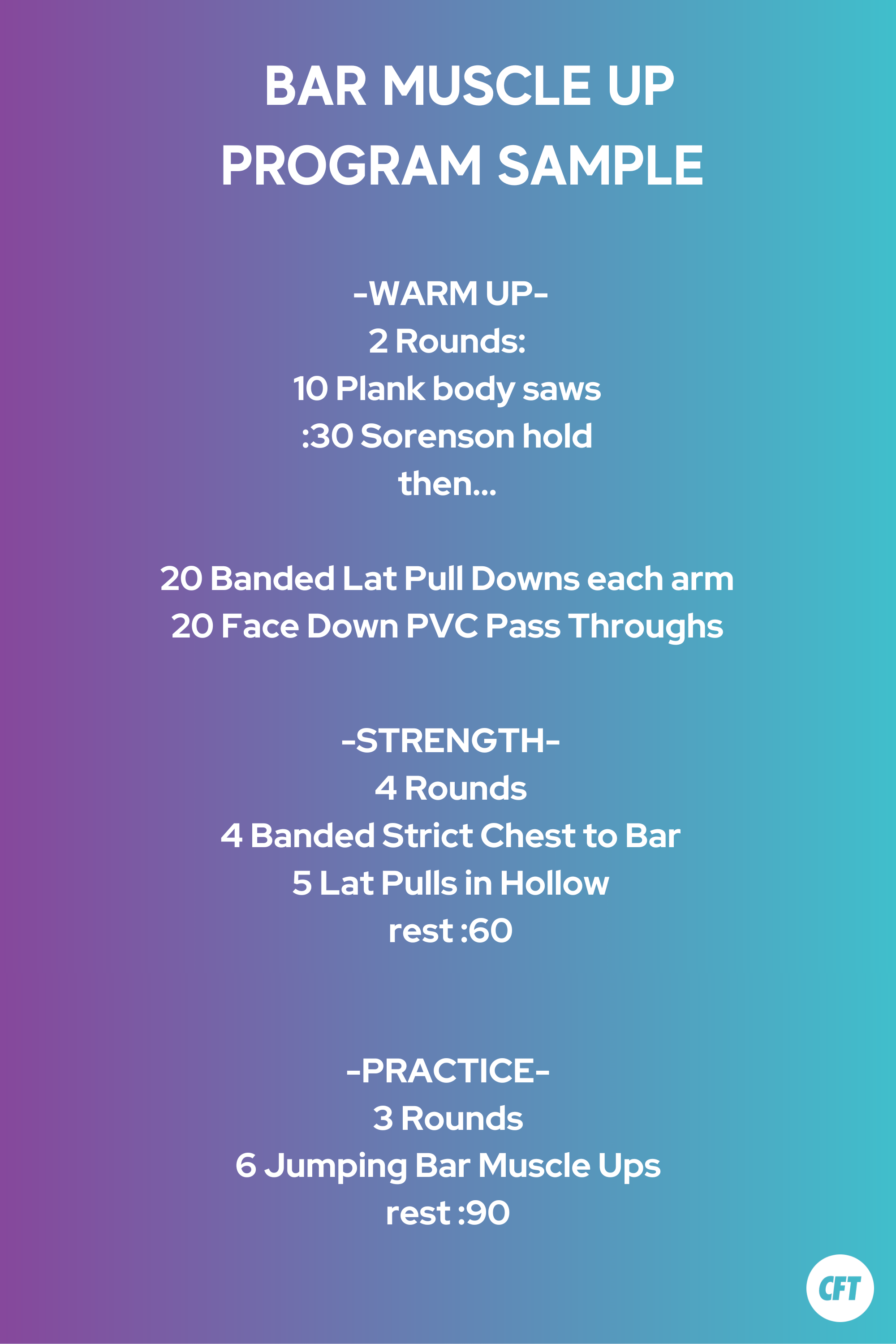 Bar Muscle Ups Competitive Female Training