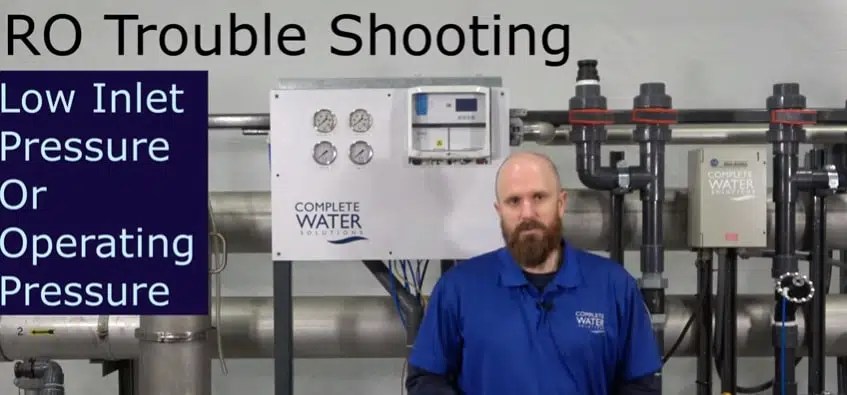 RO Troubleshooting Low Inlet Flow & Feed Pressure