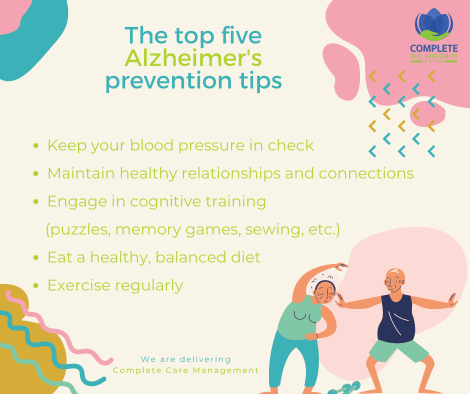 Top five Alzheimer’s prevention tips Complete Care Management