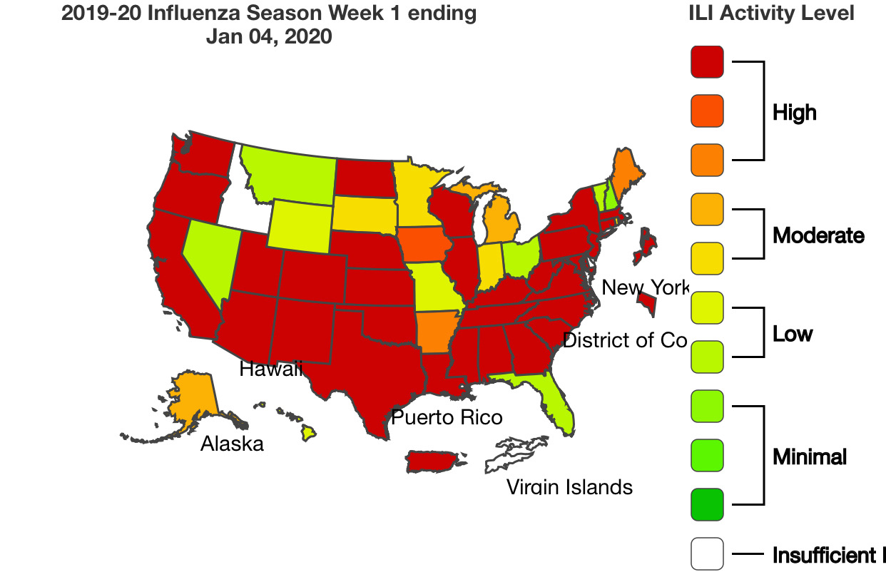Cdc Flu Map 2020 Nashville’s Winter 2020 Flu Season Update Complete Health Partners
