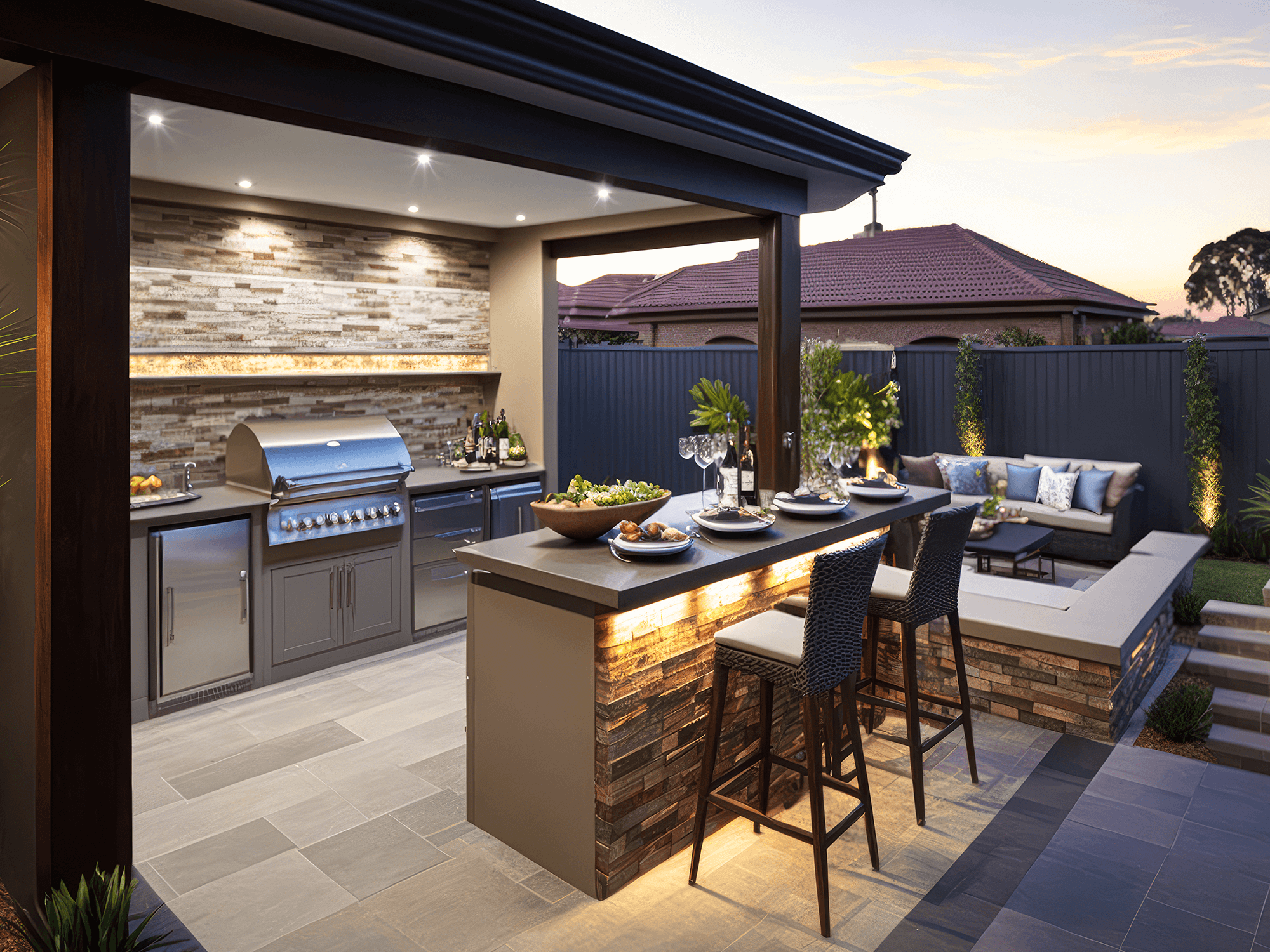 Modern Outdoor Kitchen