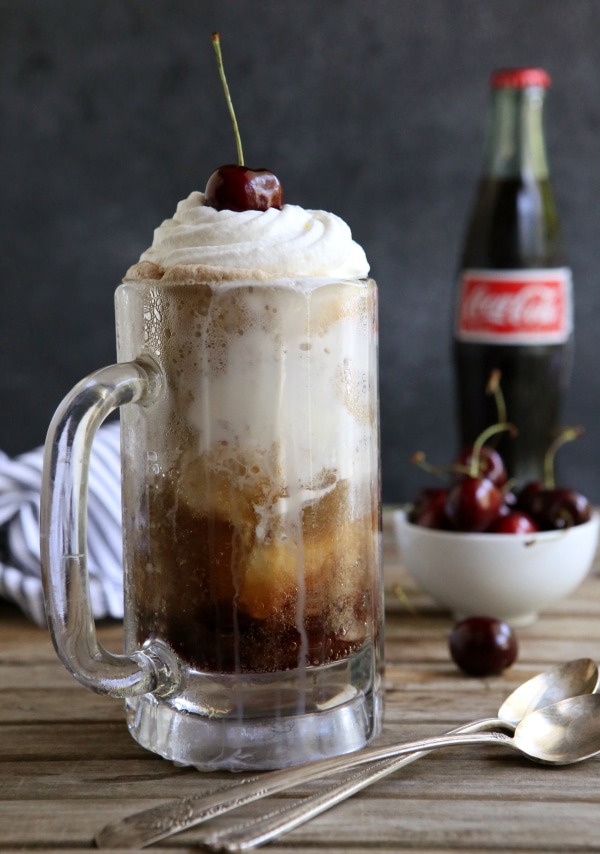 Bourbon CherryCola Ice Cream Floats Completely Delicious