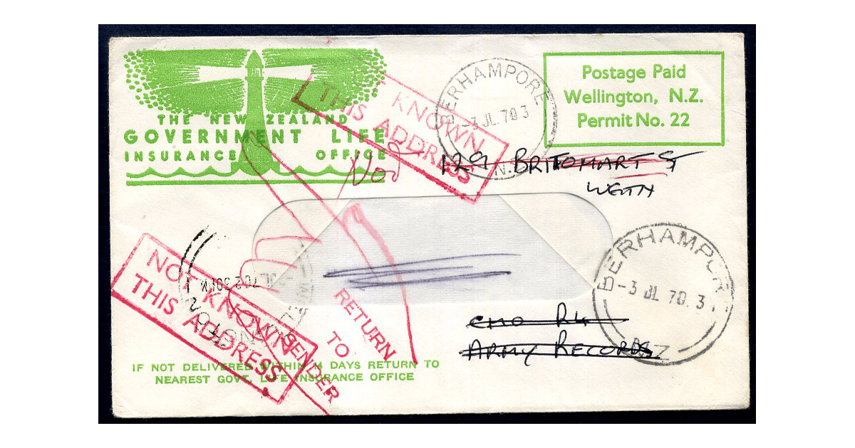 For Sale / New Zealand Postal History Pre 1967 1980 The Complete Stamp Company